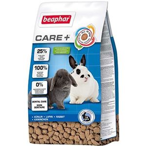 BEAPHAR CARE+ Super Premium geëxtrudeerd konijnenvoer, 25% vezels, eetlust, zonder toevoeging van suiker en kleurstoffen, hoge verteerbaarheid, draagt bij aan natuurlijke slijtage van de tanden bij 250 g