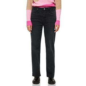 Street One Casual fit Jeans voor dames, zwart, denim, verwassen design, 30W x 30L, Verwassen denim zwart