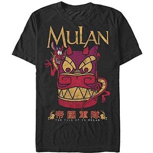 Disney Mulan Stone Mushu Organic, T-shirt met korte mouwen, zwart, M, SCHWARZ