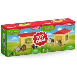 SCHLEICH 72241 Promo-pakket nis en kippenhok, vanaf 3 jaar, Farm World - speelset, 38 x 8 x 14,5 cm