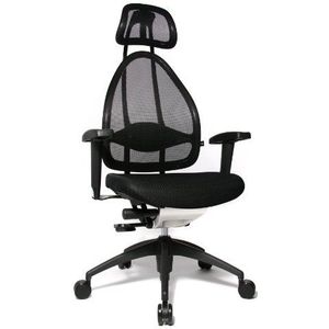 Topstar Open Art 2010 ergonomische bureaustoel, incl. in hoogte verstelbare armleuningen, rugleuning en hoofdsteun, stof zwart