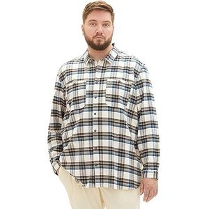TOM TAILOR 1039925 grote maat herenoverhemd, 32275-off White Colorful Check