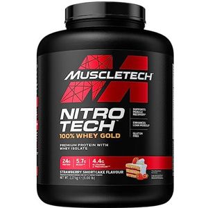MuscleTech Nitro Tech 100% Whey Gold Strawberry Shortcake 5lbs EU (RB)