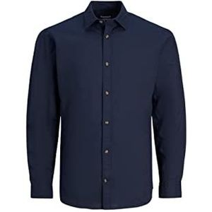 JACK & JONES Jjesummer Shirt L/S S23 Sn Herenhemd, Navy Blazer / Fit: Slim Fit