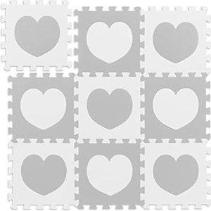 Speels: Puzzelmat met hartmotief (9 stuks) - Kindertapijt om te puzzelen en te spelen