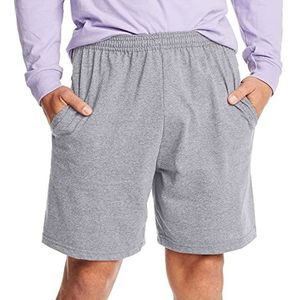 Hanes 8790/8990 Jersey shorts met zakken voor heren (1 stuk), Licht staal.