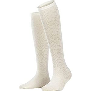 FALKE Dames Nile Jewel 40 DEN lange sokken fijn garen zacht duurzaam semi-ondoorzichtig fantasiepatroon 1 paar, Beige (Pearl 2022)