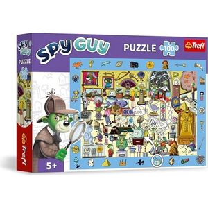 Trefl - Puzzle d’observation Spy Guy : Musée - 100 Pièces - Trouvez tous les Objets du Cadre, Puzzle Coloré Plein de Détails, Développement de Perspicacité pour les Enfants à partir de 5 ans
