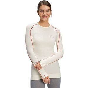FALKE Klassiek sweatshirt voor vrouwen, offwhite/neonrood, L, offwhite/neonrood