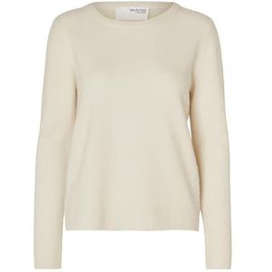 SELECTED FEMME Slfmanila Ls Pull en cachemire à col rond pour femme, bouleau, XS