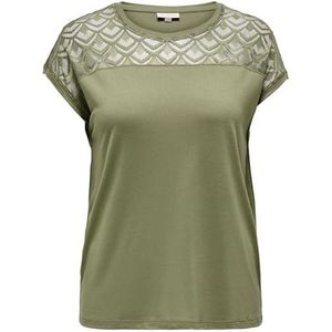 ONLY Carflake Life S/S Mix Top Jrs Noos T-shirt voor dames, Aloë
