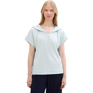 TOM TAILOR Sweat-shirt pour femme, 30463 - Dusty Mint Blue, S
