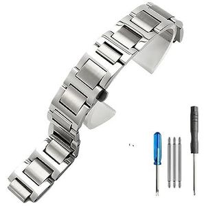 LUGEMA Horlogeband van roestvrij staal, compatibel met concaaf-convexe interface van de Cartier Blauwe Ballon Armband Accessoires Voor Dames Armband 14,22 mm, Agaat