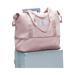 Reistas reistas dames waterdichte sporttas dames reistas weekend nachttas dames met trolley sleeve natte tas reistas, A - Roze