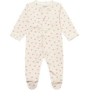 Noppies Aop Uniseks jumpsuit met lange mouwen voor baby's, Roze Dawn