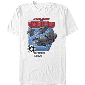 Star Wars Empire Returns Organic T-shirt à manches courtes unisexe, Blanc., XL