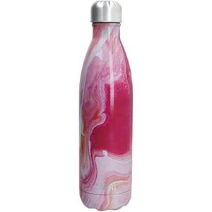 S'well Herbruikbare roestvrijstalen fles, 750 ml, Agata roze, drievoudig geïsoleerde en lekvrije fles voor warme en koude dranken tot 48 uur koud/24 uur warm