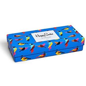 Happy Socks Forest Gift Box, kleurrijk en grappig, sokken van Bambini, blauw-bruin-groente-oranje-roze (36-40), bruin (bruin 8000), 36-40 EU, Bruin (Braun 8000)