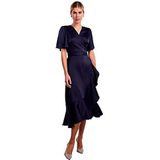 YAS YAS Thea 2/4 Midi Wrap Dress S. Noos Damesjurk, Nachtblauw.