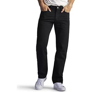 Lee Regular fit rechte pijpen jeans voor heren, Dubbel zwart.