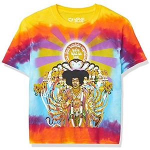 Liquid Blue Jimi Hendrix Asix Bold as Love Tie Dye T-Shirt, Multi, Small
