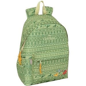 Safta MUFASA 14,1 inch laptoprugzak, ideaal voor jongeren van verschillende leeftijden, comfortabel en veelzijdig, kwaliteit en stevigheid, 31 x 13 x 43 cm, groen/beige, groen, Groen/Beige, informeel
