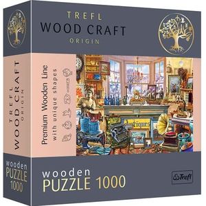 Trefl - Houten puzzels: Antieke winkel - 1000 stukjes, Wood Craft, onregelmatige vormen, 100 figuren, moderne puzzel, voor volwassenen en kinderen vanaf 12 jaar
