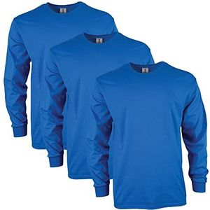 Gildan T-shirt met lange mouwen van ultra katoen G2400 unisex (10 stuks), koningsblauw (3 stuks)