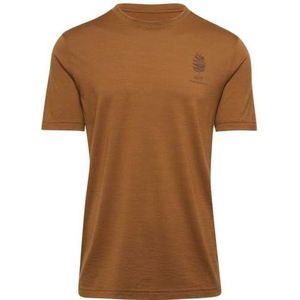 Thermowave Merino Life M's S/S Shirt Print T-shirt pour homme, Taupe intense, XL