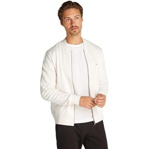 Tommy Hilfiger Sweat-shirt en tricot pour homme, Blanc (Ancient White), M