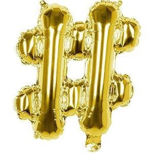 Boland - Opblaasbare letterballon, maat 36 cm, goud, letterballon, ballonnen, lucht, helium, vulling, verjaardag, levensverjaardag, verrassingsfeest, kinderverjaardag