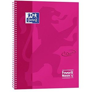 Favorit 400108133 Maxi notitieboek, spiraalbinding, neon1, Rigatura 1R, fuchsia