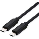ROLINE USB4 Gen3x2 Câble C –C vers C M/ST 40 Gbit/s 100 W Noir 0,5 m