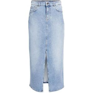Object Objellen Mw Jupe longue en denim pour femme, Bleu jeans clair, M