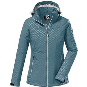 Killtec Kos 176 Wmn Sftshll Jckt Softshelljas voor dames, met capuchon en ritssluiting, Aqua