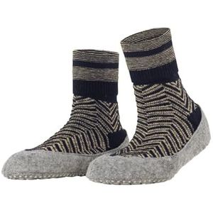 FALKE Cosyshoe Herringbone Virgin Wol Siliconen Passen 1 Paar Sok voor Slippers Vrouwelijke, Blauw (Midnight 6414)