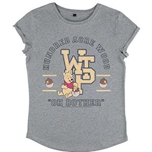 Disney Winnie de Poeh - Organisch T-shirt met rolgeluiden voor dames, grijs, L, grijs.