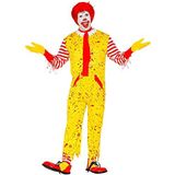 Widmann - Costume de clown McKiller, combinaison, bas sans pieds, écharpe, fête à thème, Halloween