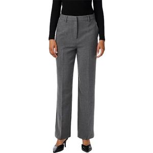YAS LIKKA HW WIDE PANTS S. NOOS, donkergrijs melange, XS, donkergrijs gemêleerd
