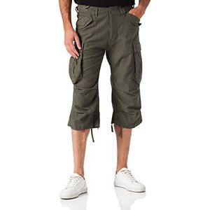 Brandit heren Geklede korte broek Brandit Industry 3/4 Cargoshorts voor heren, Olijf, M