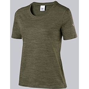 BP 1715-235-73-XL T-shirt voor dames, space-dye-stof, 1/2 mouw, ronde hals, 170,00 g/m², stretch stofmix rumoliv, XL