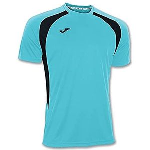 Joma Champion III T-shirt voor heren, Neon turquoise - zwart - 011