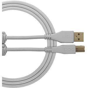 UDG U95001WH USB 2.0 (A-B) kabel – Hi-Speed Audio geoptimaliseerd USB 2.0 A-stekker naar B-stekker, wit, 1 m