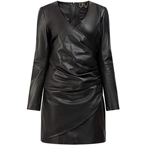 SIDONA Robe en cuir pour femme 19227084-SI01, noire, taille M, Robe en cuir, M