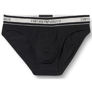 Emporio Armani Emporio Armani Band met glanzend logo voor heren, boxershorts, 1 stuk, zwart.
