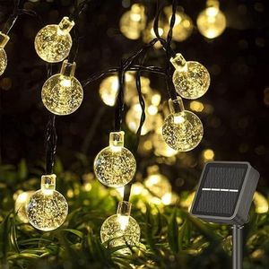 GutPop Lichtsnoer op zonne-energie voor buiten: 200 leds, 20 m, weerbestendig, 8 modi, voor balkon, tuindecoratie, bomen, terras