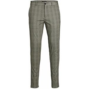 JACK & JONES Jpstmarco Jjphil Nor geruite herenbroek, bruin, bruin/steen, 29W/32L, Bruin/steen