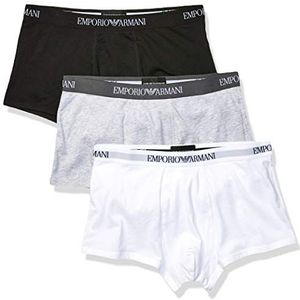 Emporio Armani Underwear Heren, White/Black/Mel Grey, S, wit/zwart/grijs