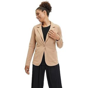 Cartoon Blazer décontracté avec col à revers pour femme, Tourbillon de cannelle, 40