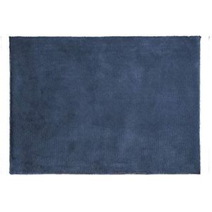 Eurofirany Vloerkleed, decoratieve badmat voor woonkamer, slaapkamer, keuken, rechthoekig, imitatiebont, zachte bont, marineblauw, 50 x 70 cm